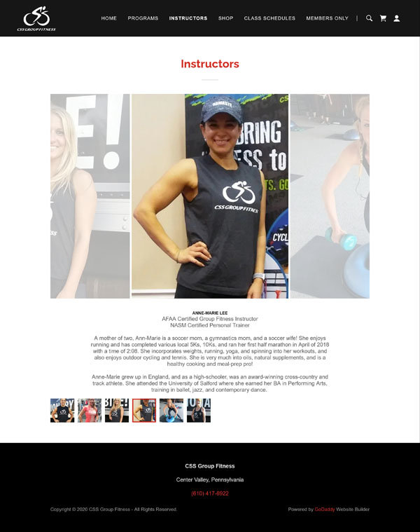 GoDaddy website Example.