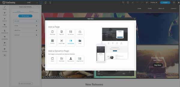 How to build a landing page with GoDaddy.