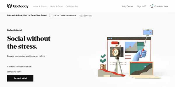 GoDaddy social review.