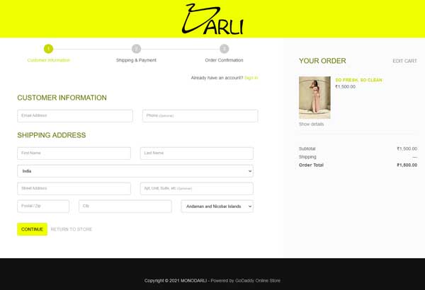 How to make a checkout page.