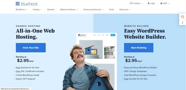 How to make a website with Bluehost.