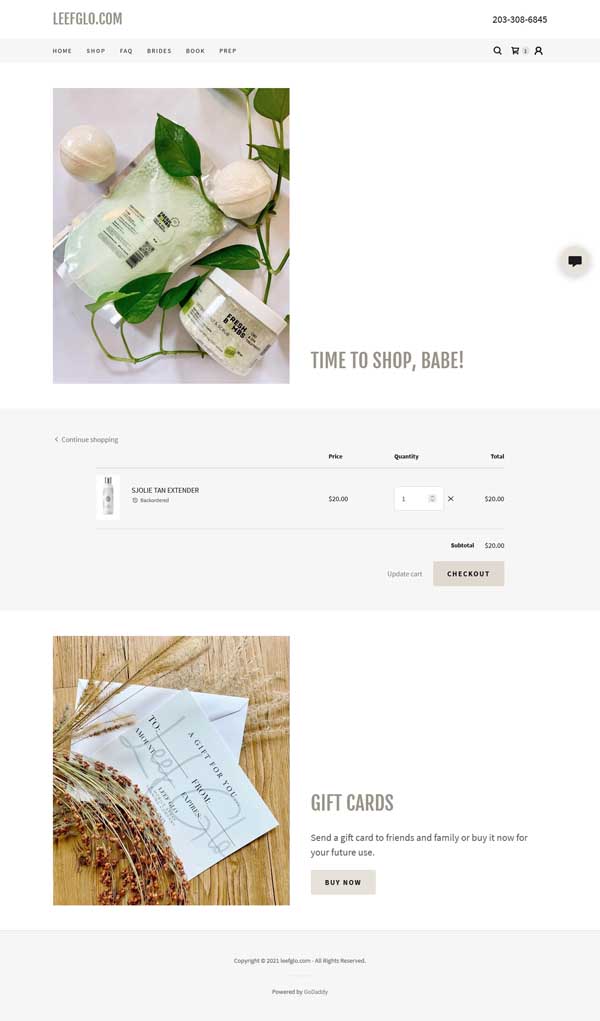 How to make a shopping cart page.