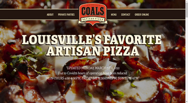 Squarespace website example.