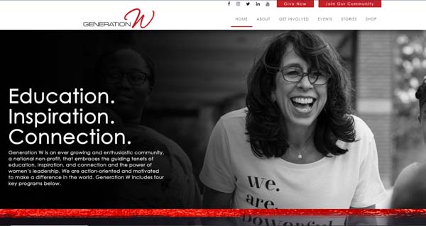 Example of a website built with Web.com.