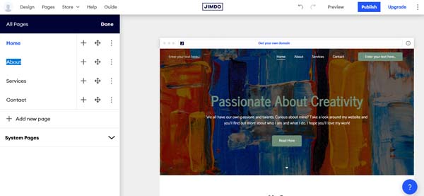 How to make a Jimdo website.