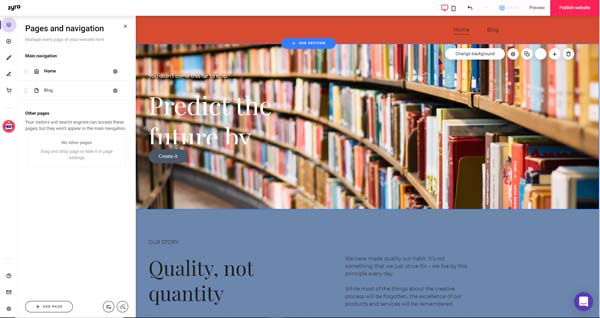 How to make a Zyro website.