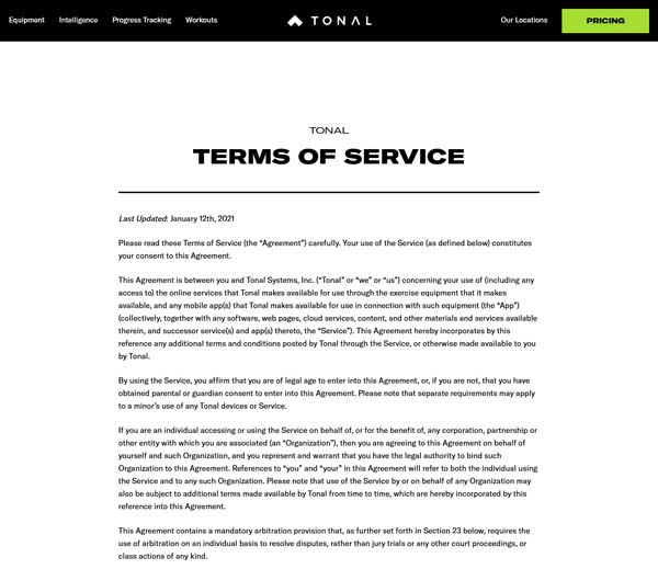 How to make a terms and conditions page.