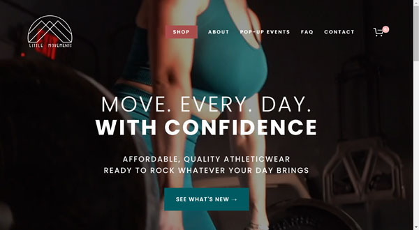 Squarespace website example.