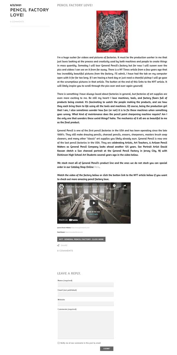 How to make a blog page.
