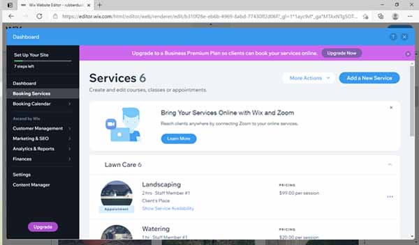 How to make a Wix site.