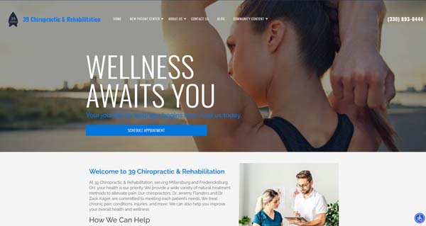 Example of a website built with Web.com.