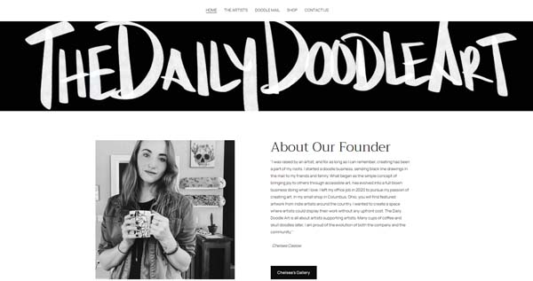 Example of a website built with Zyro.