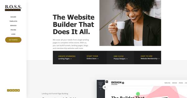 Examples of websites built by Simvoly.