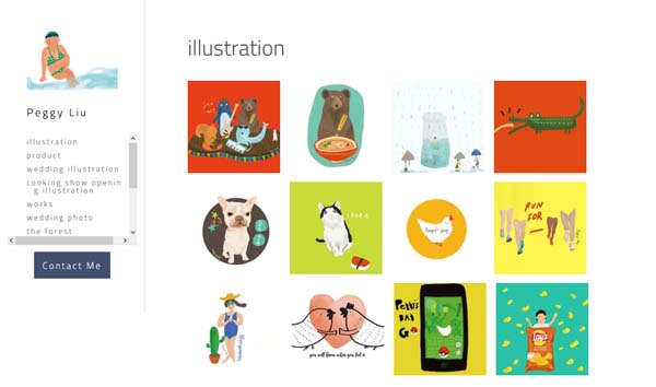 Examples of websites built by Strikingly.