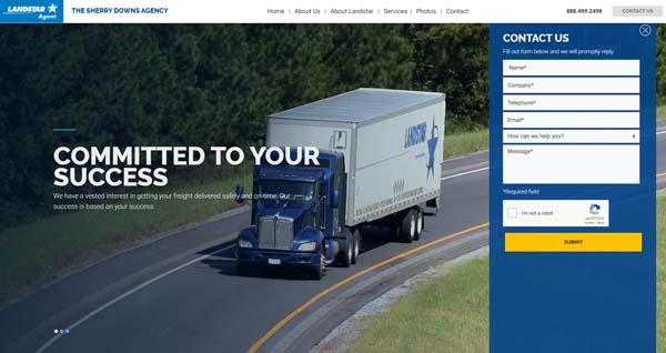 Example of a website built with Web.com.