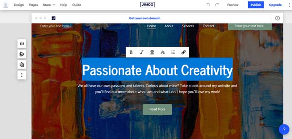 How to make a Jimdo website.