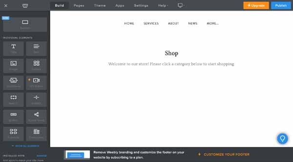 How to create and ecommerce store with Weebly.