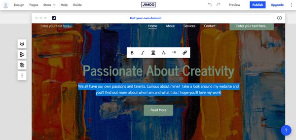 How to make a Jimdo website.