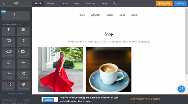 How to create and ecommerce store with Weebly.