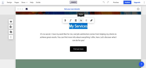 How to make a Jimdo website.
