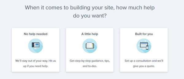 Bluehost website builder.