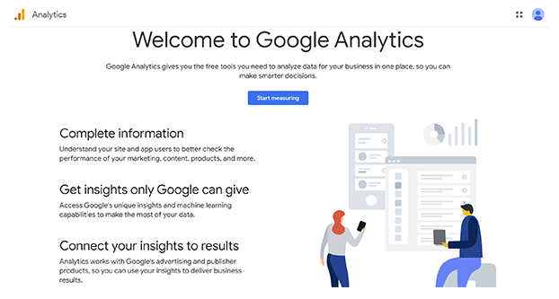 Welcome to Google Analytics.