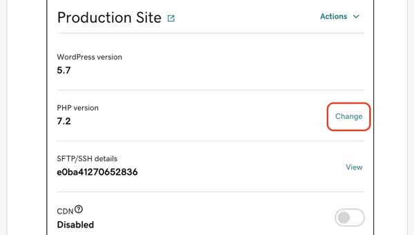 How to update PHP with GoDaddy.