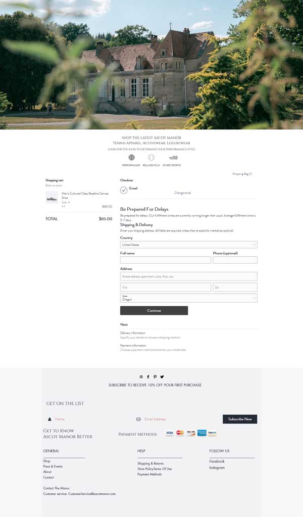 How to make a checkout page.