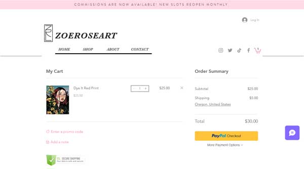 How to make a shopping cart page.