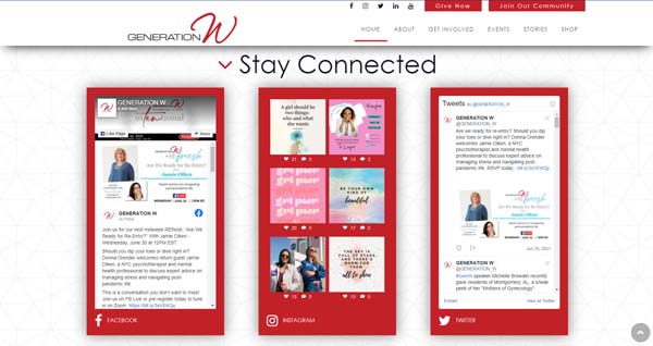 Example of a website built with Web.com.