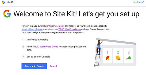 Welcome to Site Kit.