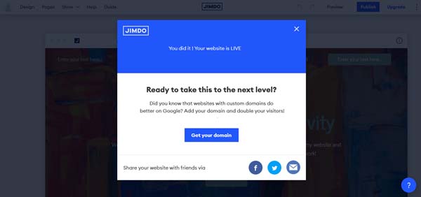 How to make a Jimdo website.