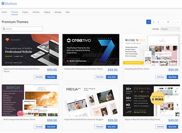 WordPress marketplace premium themes.