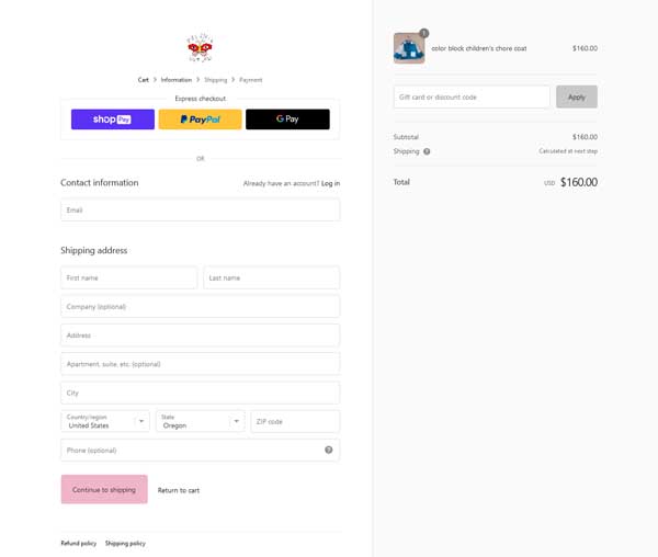 How to make a checkout page.