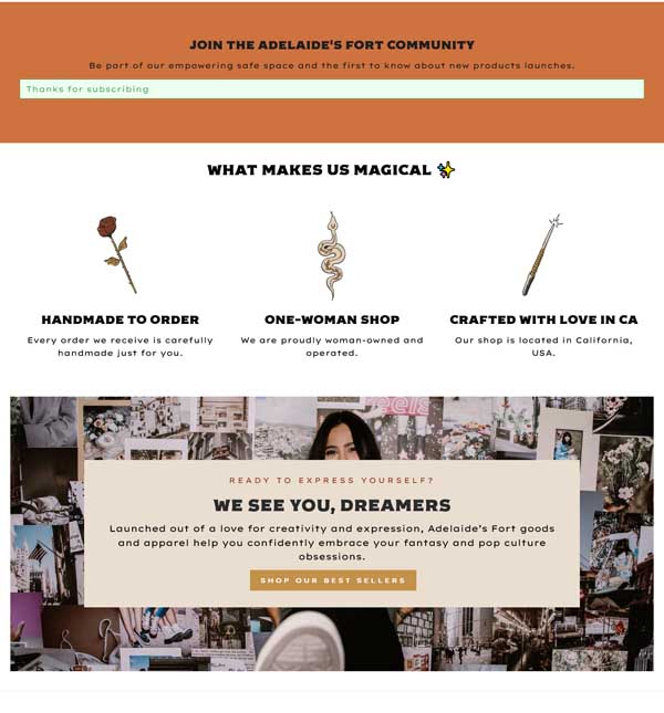 How to make a thank you page.