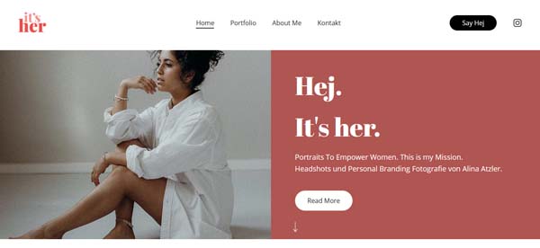 Jimdo website examples.