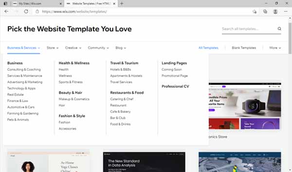 How to make a Wix site.