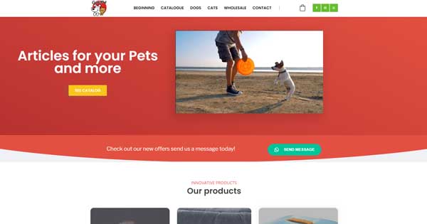 Examples of websites built by Simvoly.