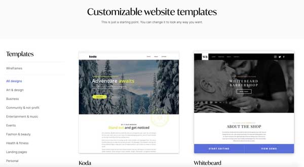 Squarespace versus Pagecloud website builder review