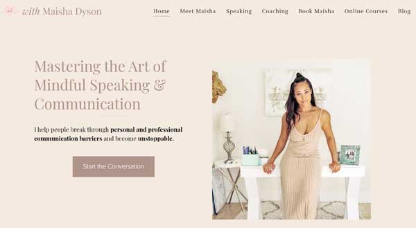 Webnode website examples.