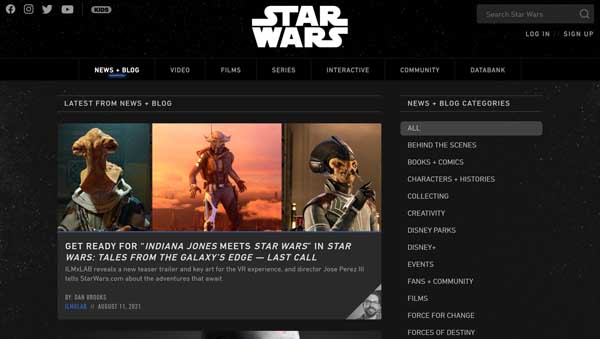 Wordpress.com website examples.
