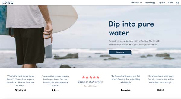 BigCommerce website examples.