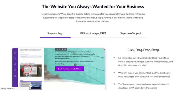 Review of Heroic website builder.