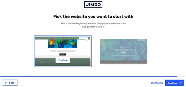 How to make a Jimdo website.