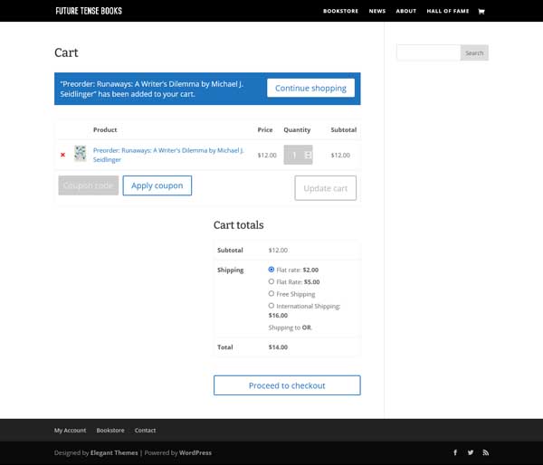 How to make a shopping cart page.