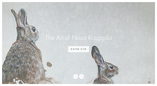 Squarespace website example.