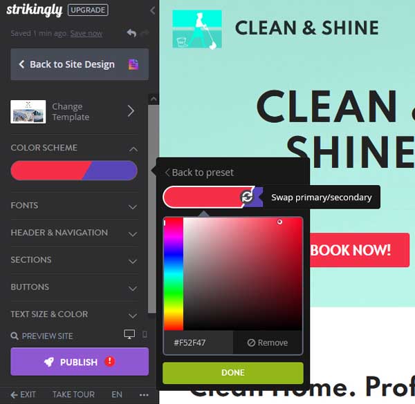 Review of Strikingly website builder.