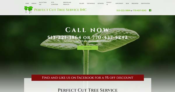 Example of a website built with Web.com.