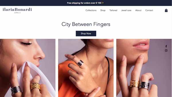 Examples of websites built using Wix.