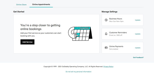 Example of a website for a local service business